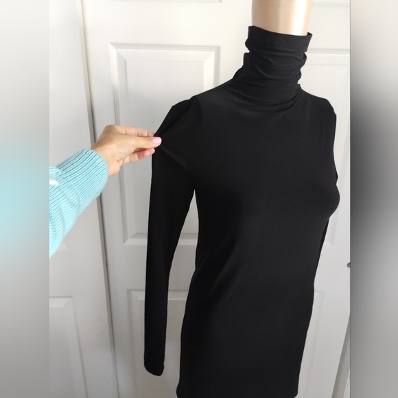 Norma Kamali Long Sleeve Turtle Neck Dress XS - Picture 3 of 5